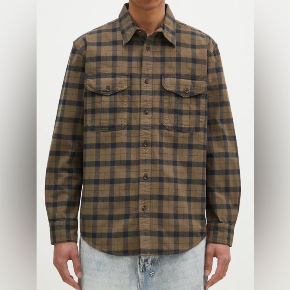 Filson Guide Shirt Medium plaid brown blue